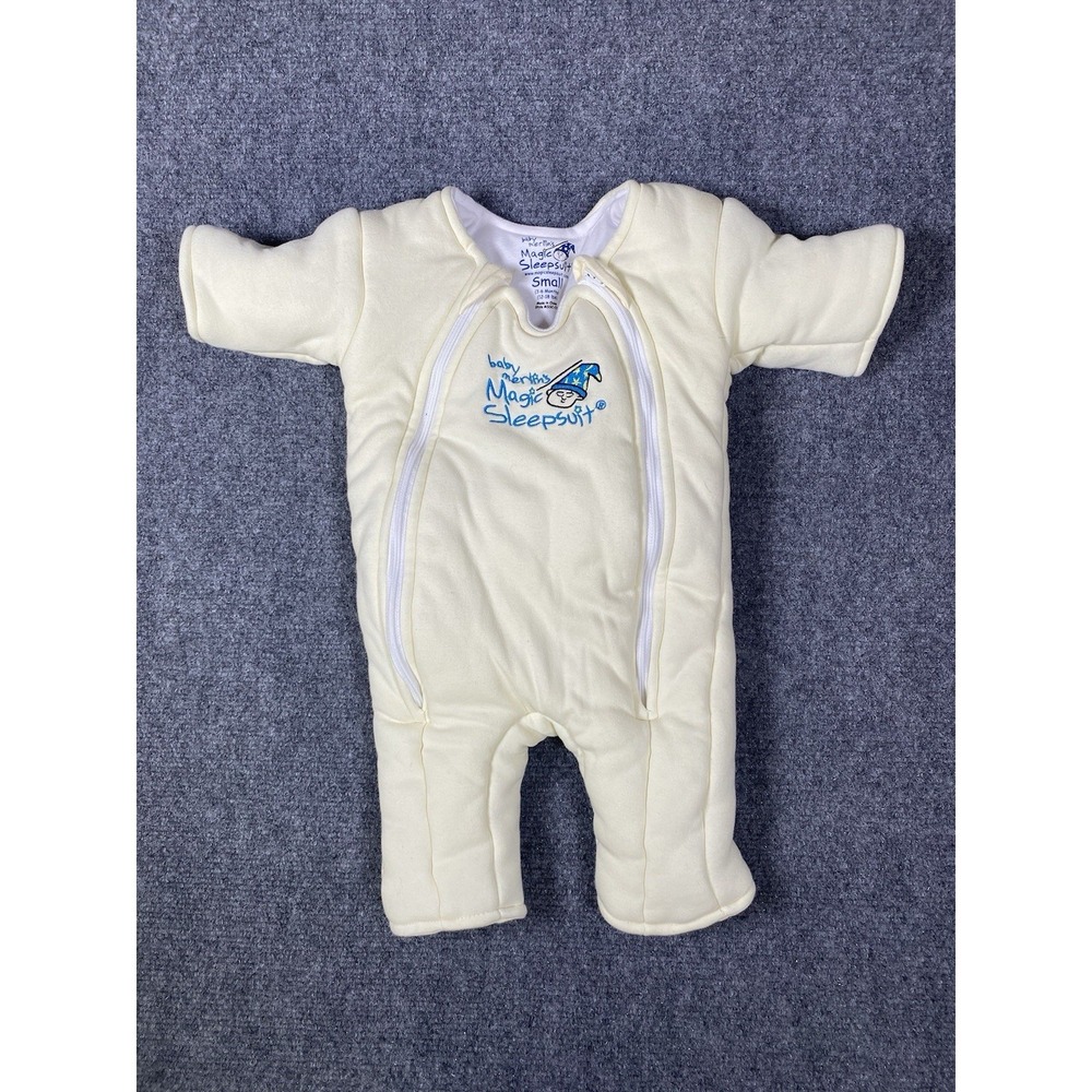 Baby Merlins Magic Sleepsuit Size Small 3-6 Months Yellow Cozy Warm Sleepwear